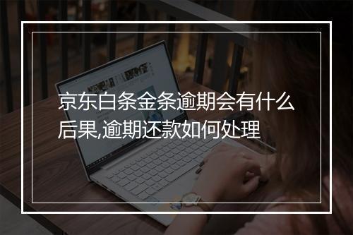 京东白条金条逾期会有什么后果,逾期还款如何处理