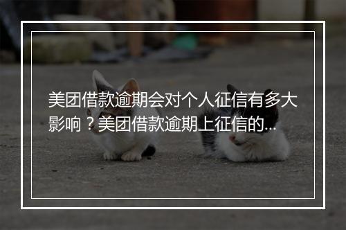 美团借款逾期会对个人征信有多大影响？美团借款逾期上征信的情况如何处理？