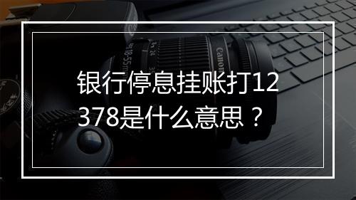 银行停息挂账打12378是什么意思？