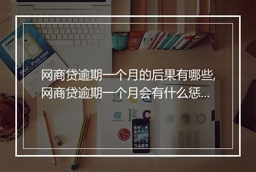 网商贷逾期一个月的后果有哪些,网商贷逾期一个月会有什么惩罚