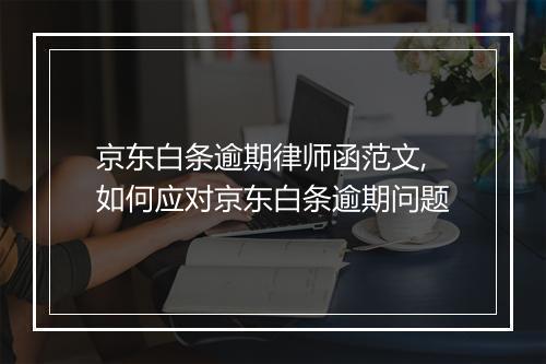 京东白条逾期律师函范文,如何应对京东白条逾期问题