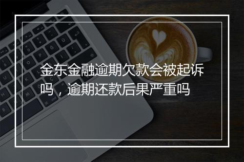 金东金融逾期欠款会被起诉吗，逾期还款后果严重吗