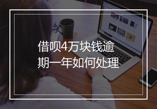借呗4万块钱逾期一年如何处理