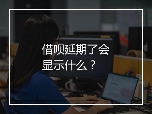 借呗延期了会显示什么？