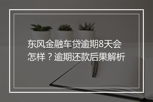 东风金融车贷逾期8天会怎样？逾期还款后果解析