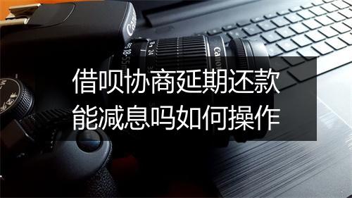 借呗协商延期还款能减息吗如何操作
