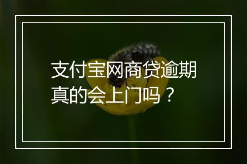 支付宝网商贷逾期真的会上门吗？