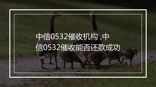 中信0532催收机构 ,中信0532催收能否还款成功