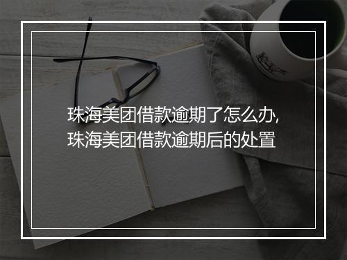 珠海美团借款逾期了怎么办,珠海美团借款逾期后的处置