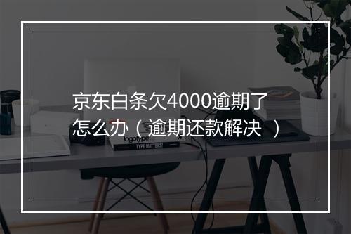 京东白条欠4000逾期了怎么办（逾期还款解决 ）