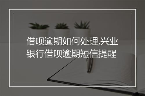 借呗逾期如何处理,兴业银行借呗逾期短信提醒
