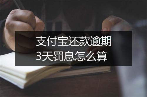 支付宝还款逾期3天罚息怎么算