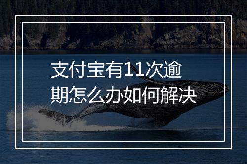支付宝有11次逾期怎么办如何解决