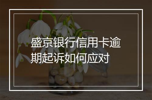 盛京银行信用卡逾期起诉如何应对