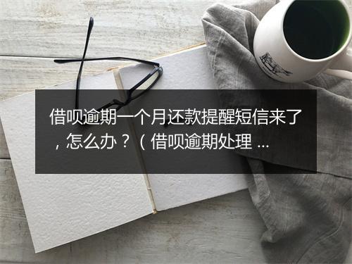 借呗逾期一个月还款提醒短信来了，怎么办？（借呗逾期处理 详解）