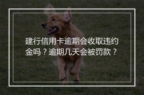 建行信用卡逾期会收取违约金吗？逾期几天会被罚款？