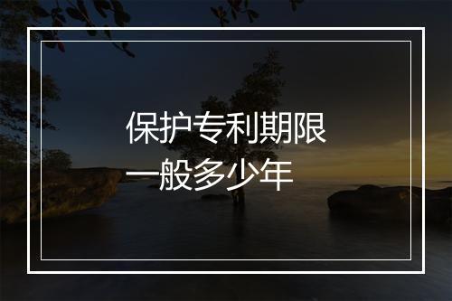 保护专利期限一般多少年