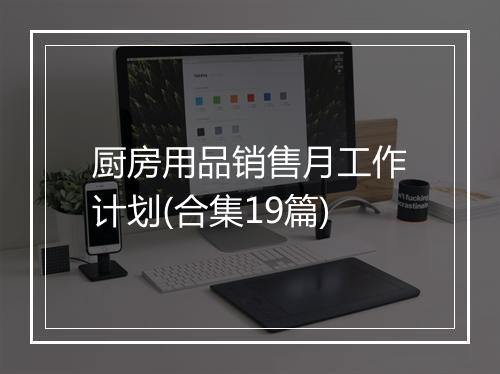 厨房用品销售月工作计划(合集19篇)