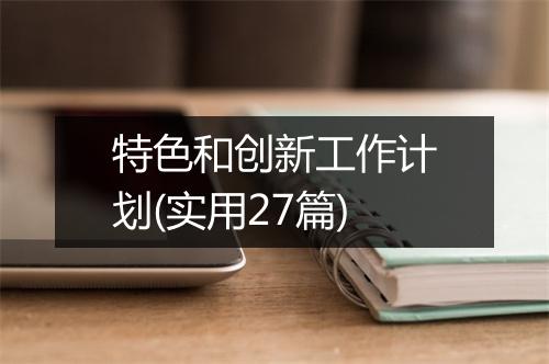 特色和创新工作计划(实用27篇)