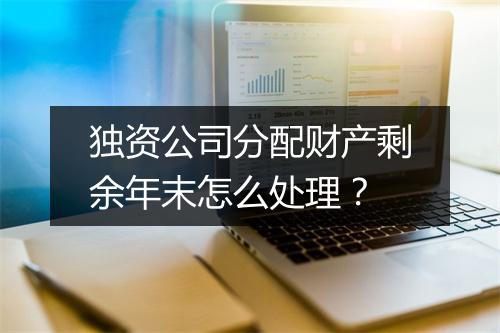 独资公司分配财产剩余年末怎么处理？