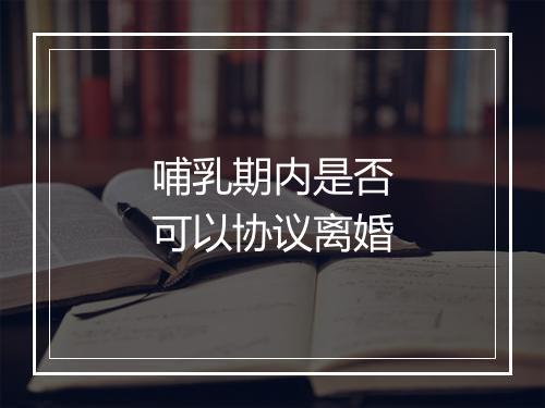 哺乳期内是否可以协议离婚