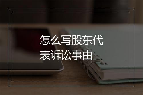 怎么写股东代表诉讼事由