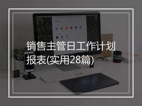 销售主管日工作计划报表(实用28篇)