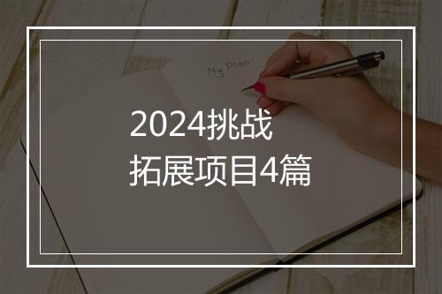 2024挑战拓展项目4篇