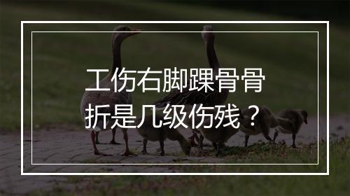 工伤右脚踝骨骨折是几级伤残？