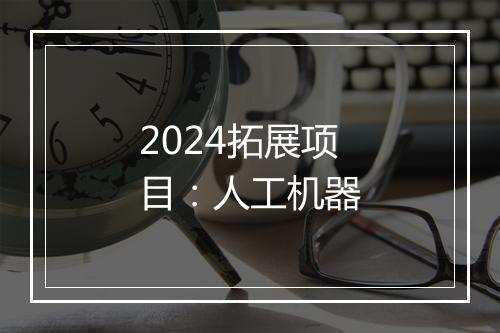 2024拓展项目：人工机器