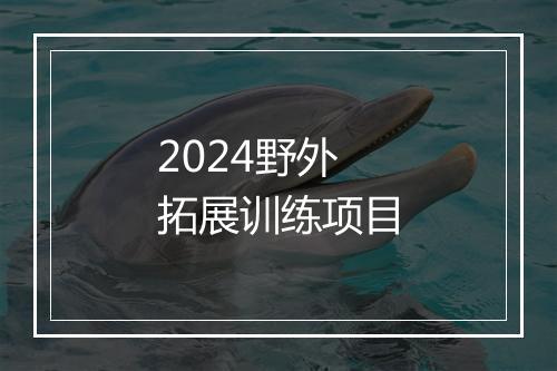 2024野外拓展训练项目