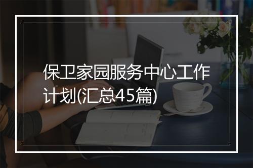 保卫家园服务中心工作计划(汇总45篇)