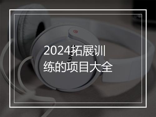 2024拓展训练的项目大全
