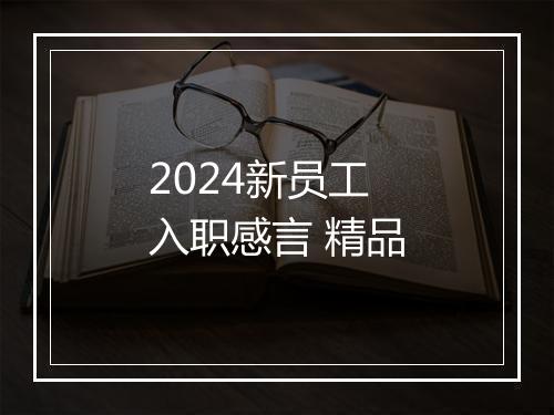 2024新员工入职感言 精品