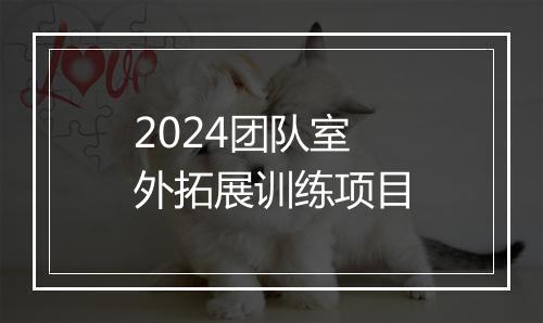 2024团队室外拓展训练项目