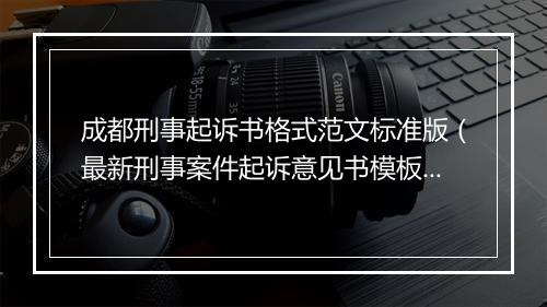 成都刑事起诉书格式范文标准版（最新刑事案件起诉意见书模板）