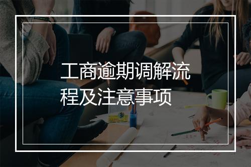 工商逾期调解流程及注意事项