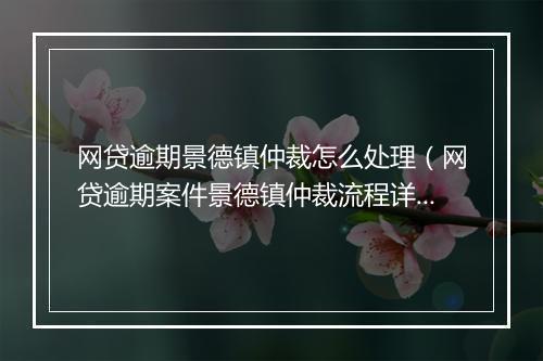 网贷逾期景德镇仲裁怎么处理（网贷逾期案件景德镇仲裁流程详解）