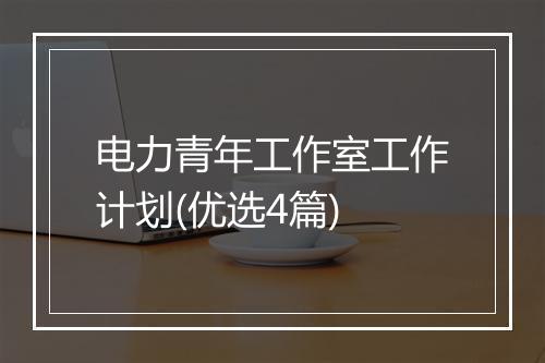 电力青年工作室工作计划(优选4篇)