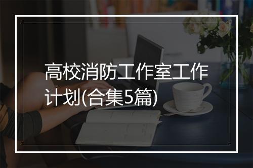 高校消防工作室工作计划(合集5篇)