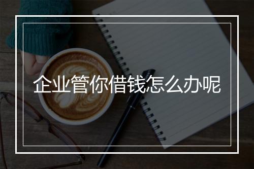 企业管你借钱怎么办呢