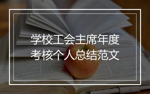 学校工会主席年度考核个人总结范文