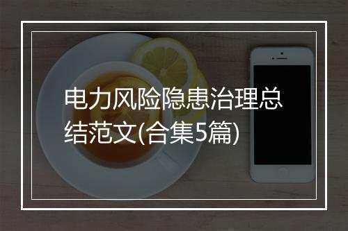 电力风险隐患治理总结范文(合集5篇)