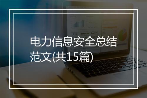 电力信息安全总结范文(共15篇)