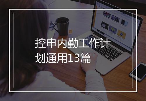 控申内勤工作计划通用13篇