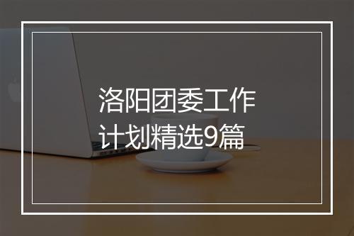洛阳团委工作计划精选9篇