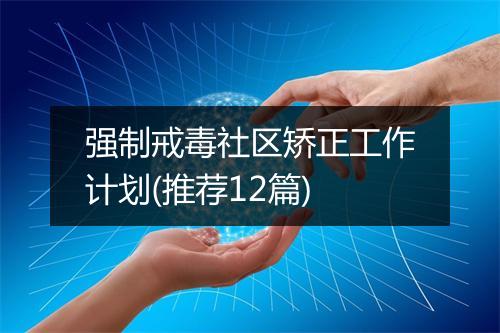 强制戒毒社区矫正工作计划(推荐12篇)