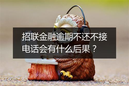 招联金融逾期不还不接电话会有什么后果？