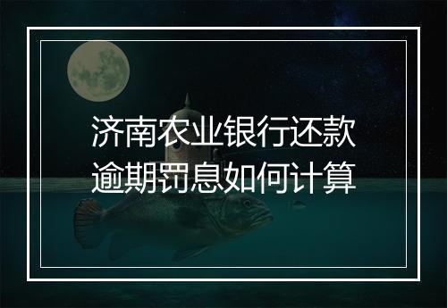 济南农业银行还款逾期罚息如何计算