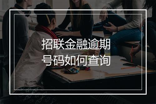 招联金融逾期 号码如何查询